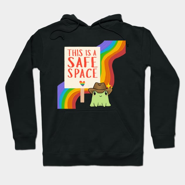 Rainbow Cowboy Frog - Safe Space Hoodie by Honey G